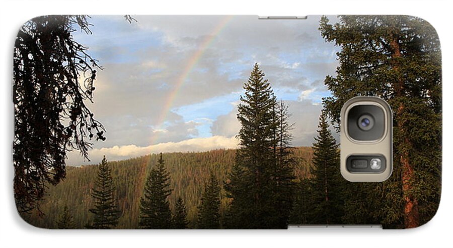 Tress Galaxy S7 Case featuring the photograph Clearing Rain and Rainbow by Edward R Wisell