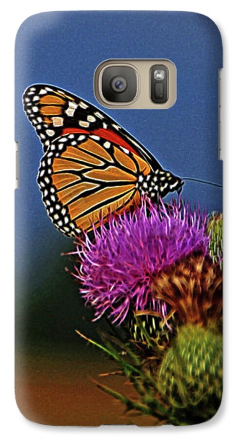 Butterfly Galaxy S7 Case featuring the photograph Colorful Monarch by Sandy Keeton