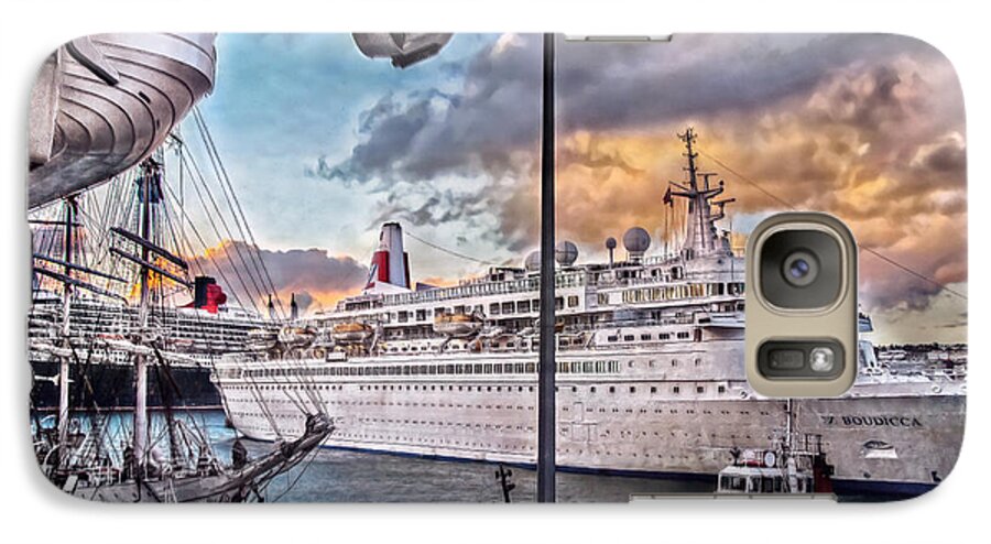 Cruise Galaxy S7 Case featuring the photograph Cruise Port - light by Hanny Heim