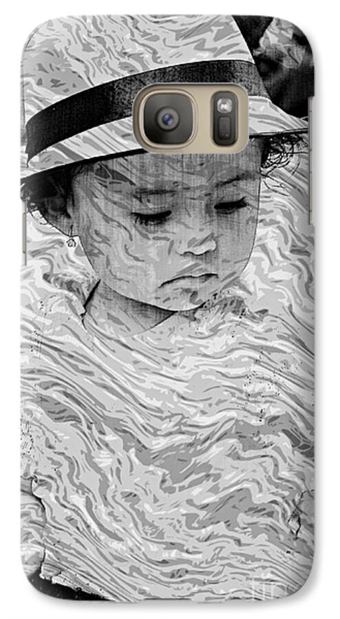 Girl Galaxy S7 Case featuring the photograph Cuenca Kids 894 by Al Bourassa