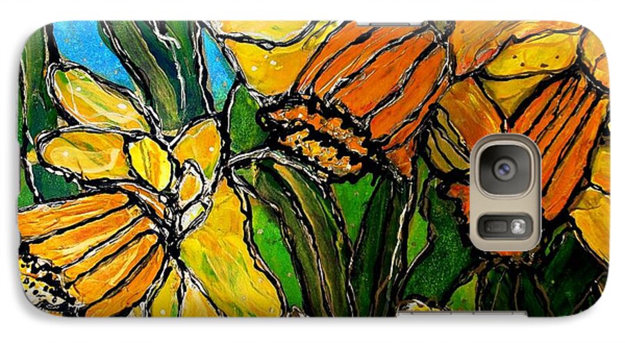 Flowers Galaxy S7 Case featuring the painting Daffodils by Laura Grisham