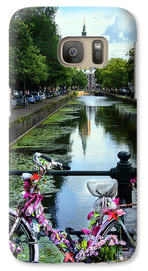 Europe Galaxy S7 Case featuring the photograph Canal and decorated bike in The Hague by RicardMN Photography