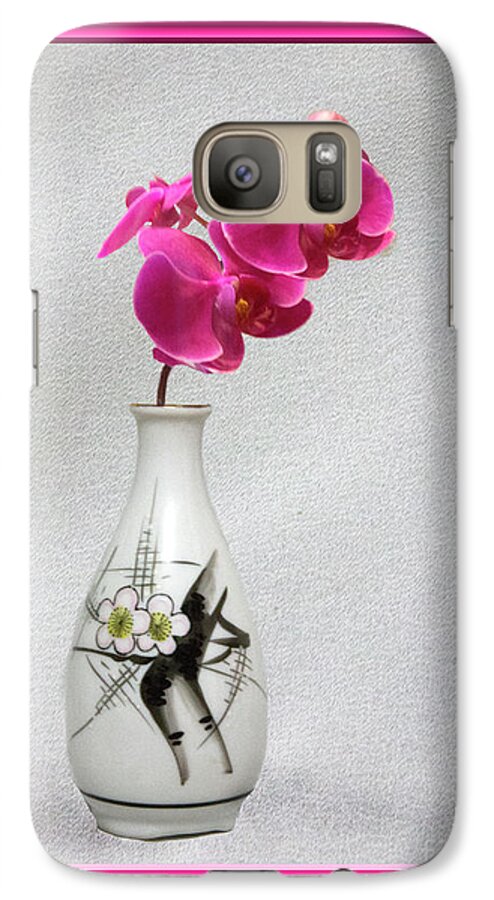 Flowers Galaxy S7 Case featuring the photograph Deep Pink Orchids by Linda Phelps