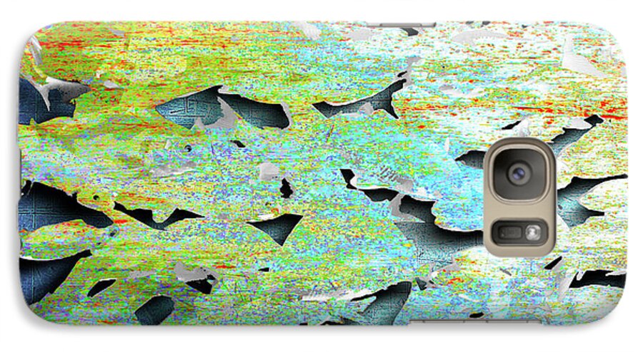 Abstract Galaxy S7 Case featuring the mixed media Deep by Tony Rubino