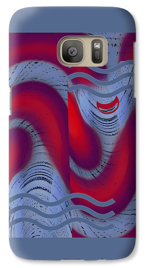 Abstract Portrait Galaxy S7 Case featuring the digital art Dreaming Clown by Ben and Raisa Gertsberg