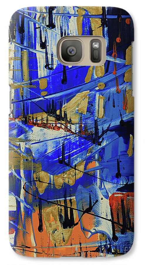 Modern Art Galaxy S7 Case featuring the painting Dreaming Sunshine II by Cathy Beharriell