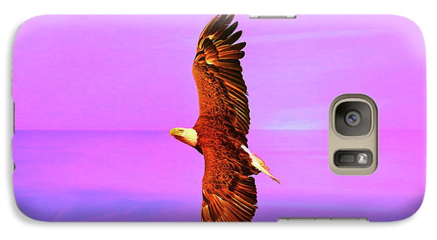 Eagle Galaxy S7 Case featuring the painting Eagle Series Painterly by Deborah Benoit