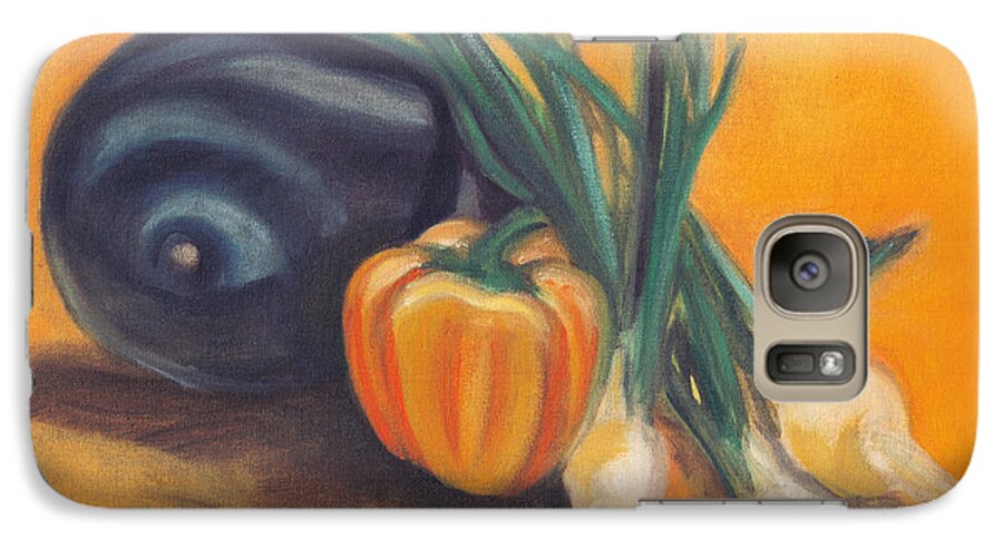 Oil Galaxy S7 Case featuring the painting Eat Your Vegetables by Shawna Rowe