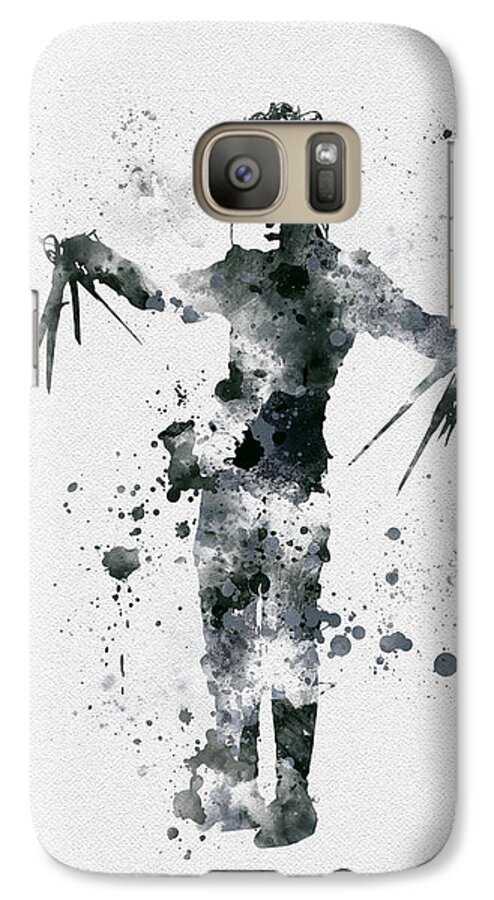 Edward Scissorhands Galaxy S7 Case featuring the mixed media Edward Scissorhands by My Inspiration