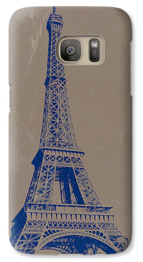 Eiffel Tower Galaxy S7 Case featuring the photograph Eiffel Tower Blue by Naxart Studio