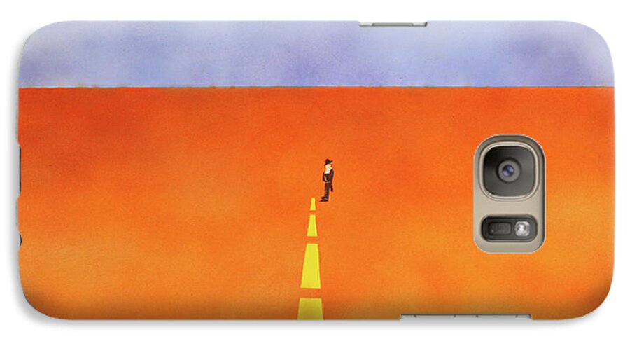 Surrealism Galaxy S7 Case featuring the painting End of the Line by Thomas Blood