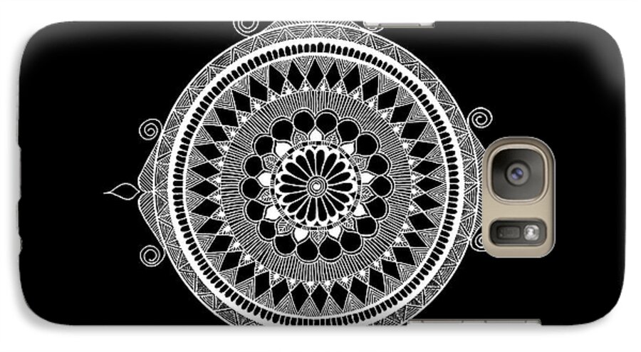 Mandala Galaxy S7 Case featuring the mixed media Estrella Mandala by Anmol Jauher