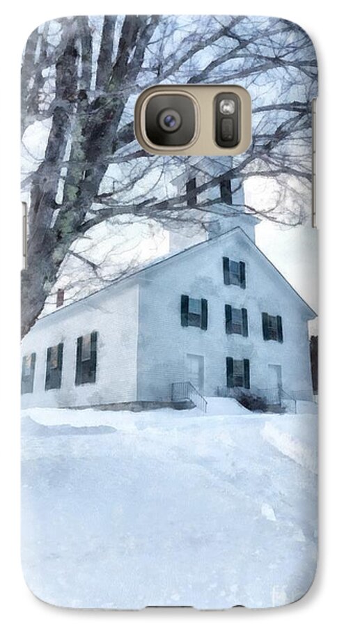 Etna Galaxy S7 Case featuring the painting Etna Center Church by Edward Fielding