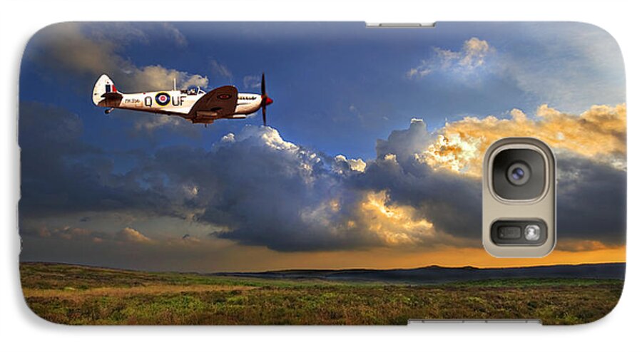 Spitfire Galaxy S7 Case featuring the photograph Evening Spitfire by Meirion Matthias