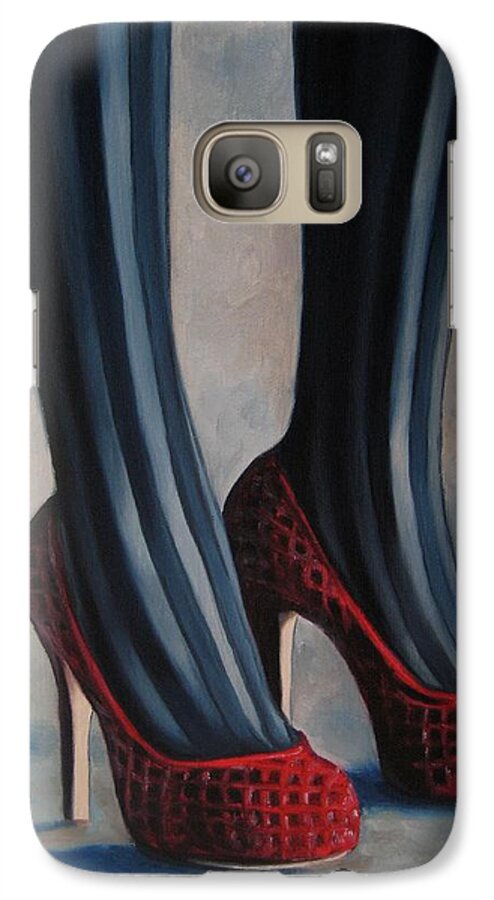 Noewi Galaxy S7 Case featuring the painting Evil Shoes by Jindra Noewi