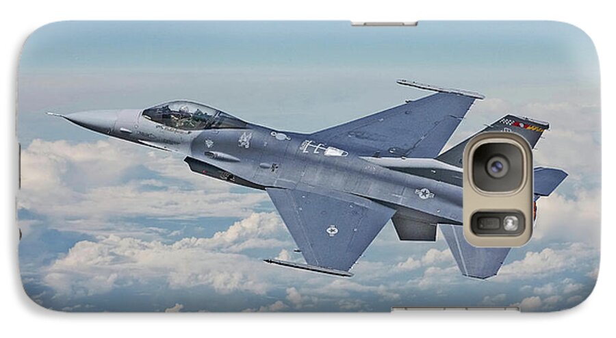 Aircraft Galaxy S7 Case featuring the digital art F16 - Fighting Falcon by Pat Speirs