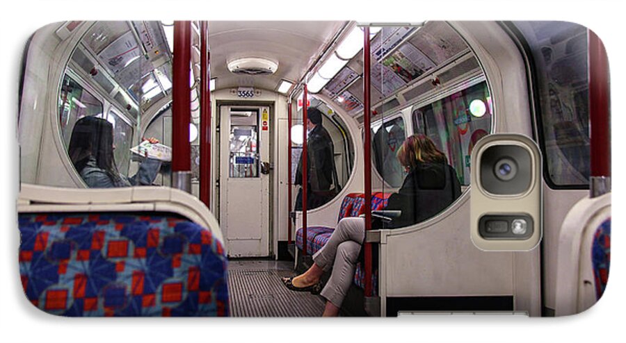 London Underground Tube Uk Britain England Strangers Faceless Riding Train Lambeth North Galaxy S7 Case featuring the photograph Faceless Strangers by Ross Henton
