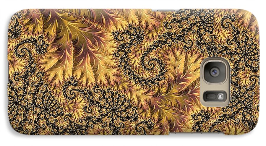 Fractal Tapestry Galaxy S7 Case featuring the digital art Faerie Forest Floor II by Susan Maxwell Schmidt