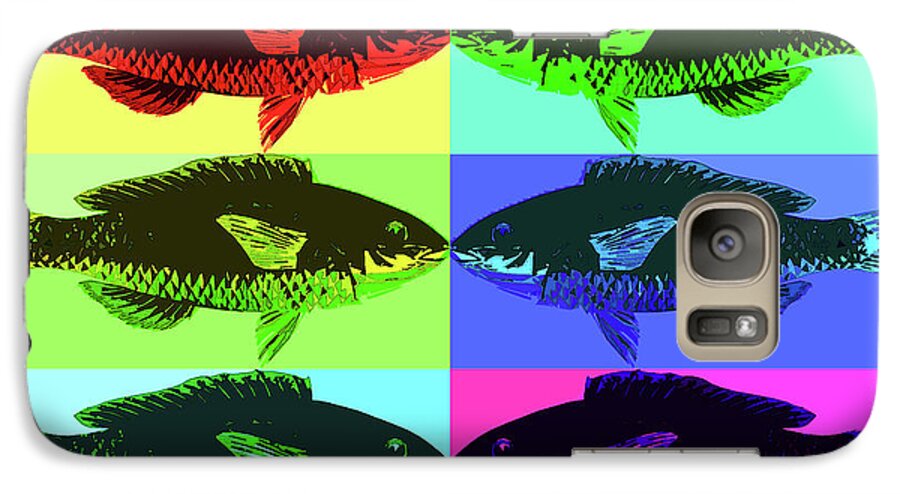 Fish Pop Art Galaxy S7 Case featuring the digital art Fish Dinner Pop Art by Nancy Merkle