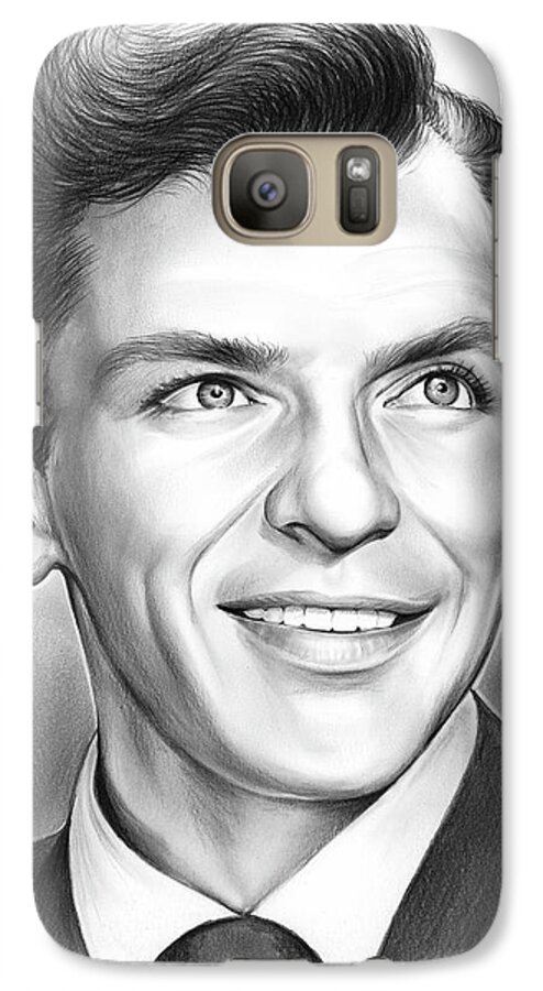 Frank Sinatra Galaxy S7 Case featuring the drawing Frank Sinatra by Greg Joens