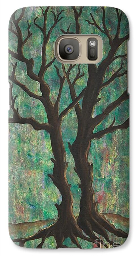 Trees Galaxy S7 Case featuring the painting Friends by Jacqueline Athmann