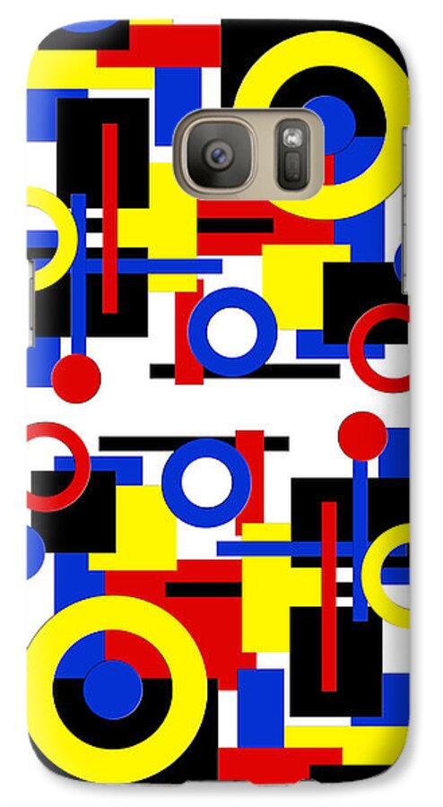 Andee Design Abstract Galaxy S7 Case featuring the digital art Geometric Shapes Abstract V 1 by Andee Design