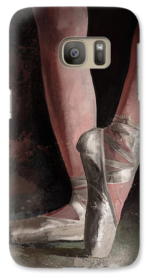 Ballerina Galaxy S7 Case featuring the digital art Graceful Slippers by Steve Goad