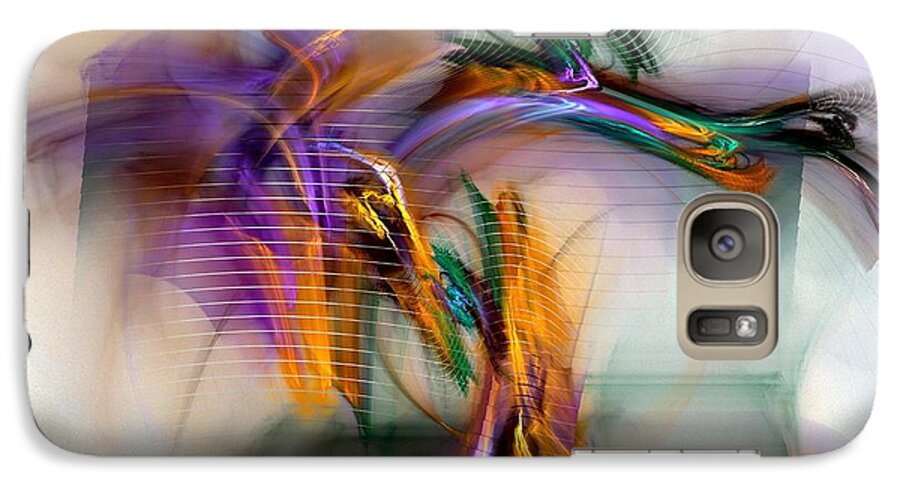 Graffiti Galaxy S7 Case featuring the digital art Graffiti - Fractal Art by Nirvana Blues