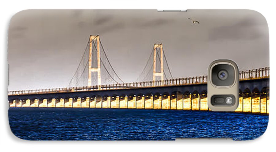 Architecture Galaxy S7 Case featuring the photograph Great Belt Bridge by Gert Lavsen