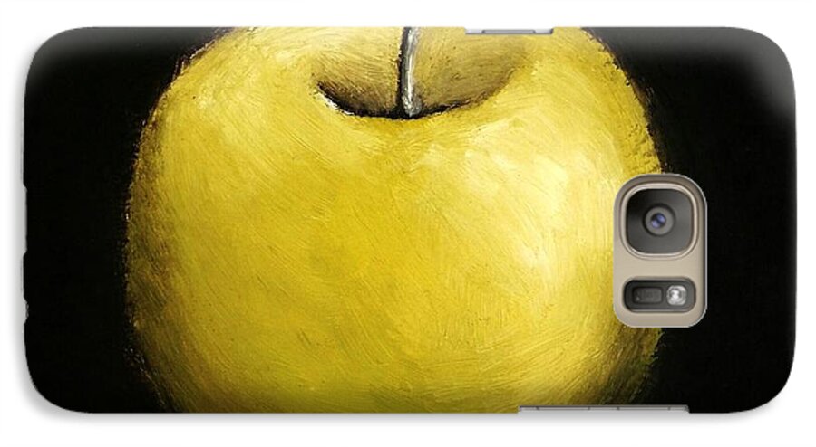 Apple Galaxy S7 Case featuring the painting Green Apple Still Life 2.0 by Michelle Calkins