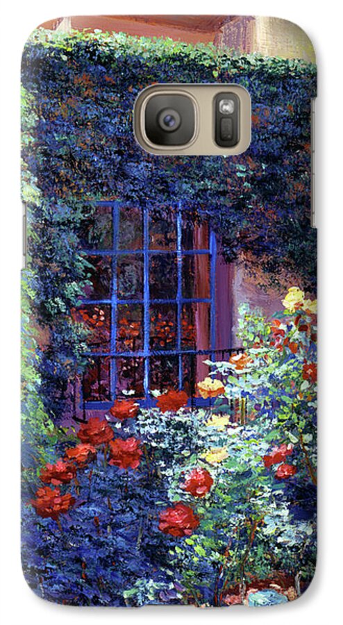 Gardens Galaxy S7 Case featuring the painting Guesthouse Rose Garden by David Lloyd Glover