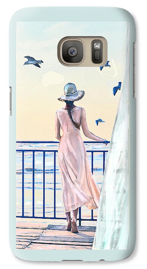Jane Schneltage Galaxy S7 Case featuring the digital art Gulf Coast Morning by Jane Schnetlage