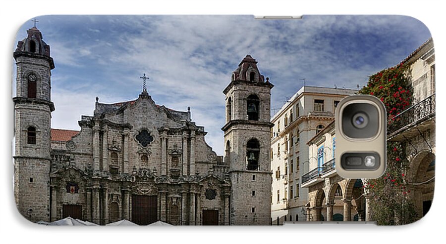 Cuba Havana Galaxy S7 Case featuring the photograph Havana Cathedral. Cuba by Juan Carlos Ferro Duque