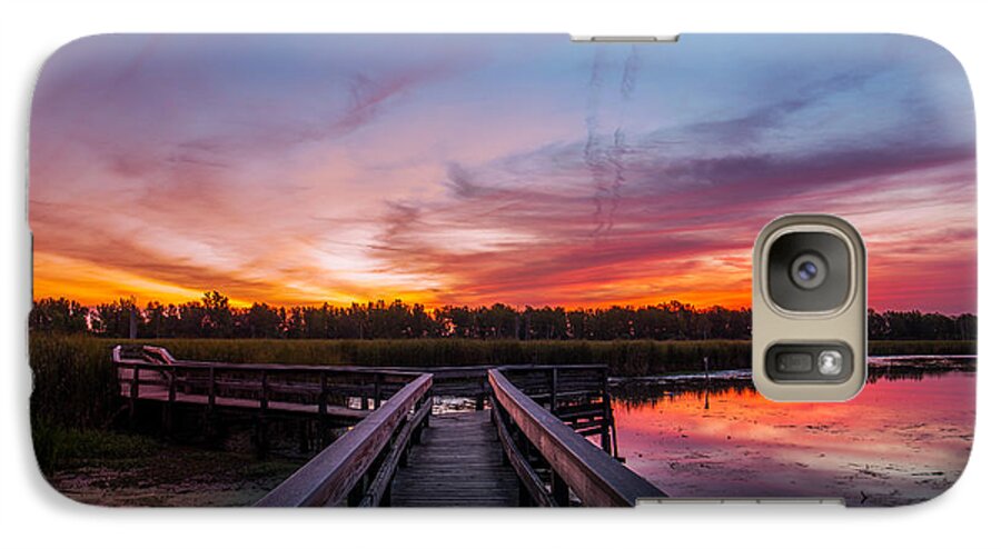 Buffalo Sunrise Galaxy S7 Case featuring the photograph Heritage Boardwalk Twilight by Chris Bordeleau
