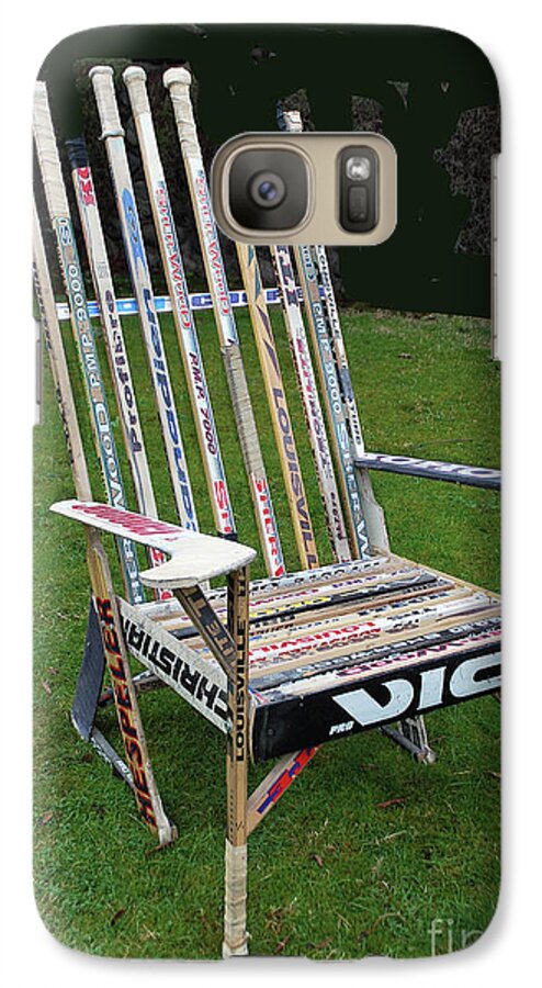 Hockey. Hockey Stick Galaxy S7 Case featuring the photograph Hockey Stick Chair by Bill Thomson