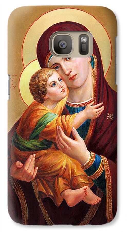 Altar Galaxy S7 Case featuring the painting Holy Mother Of God - Blessed Virgin Mary by Svitozar Nenyuk