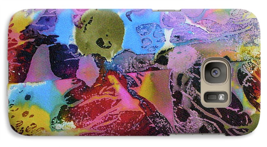 Abstract Art Galaxy S7 Case featuring the painting Hot Stuff by Mary Sullivan