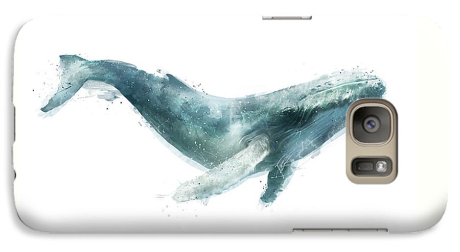 Humpback Galaxy S7 Case featuring the painting Humpback Whale from Whales Chart by Amy Hamilton