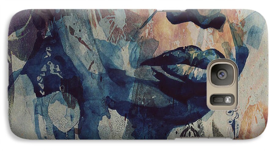 Nina Simone Galaxy S7 Case featuring the mixed media I Wish I Knew How It Would Be Feel To Be Free by Paul Lovering