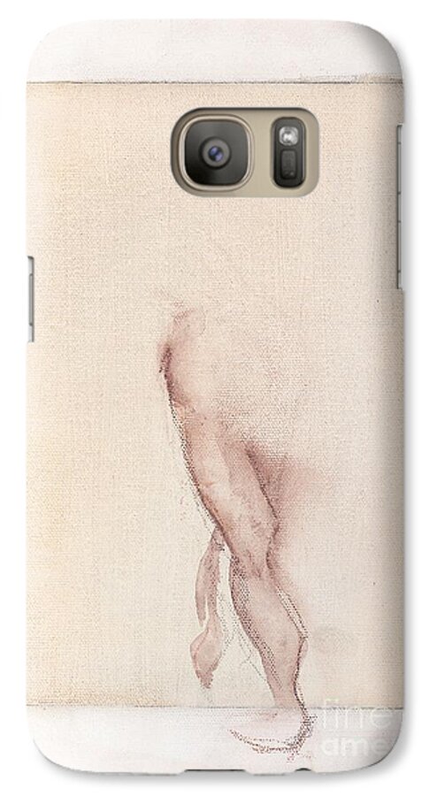 Nude Galaxy S7 Case featuring the painting Incognito - female nude by Carolyn Weltman