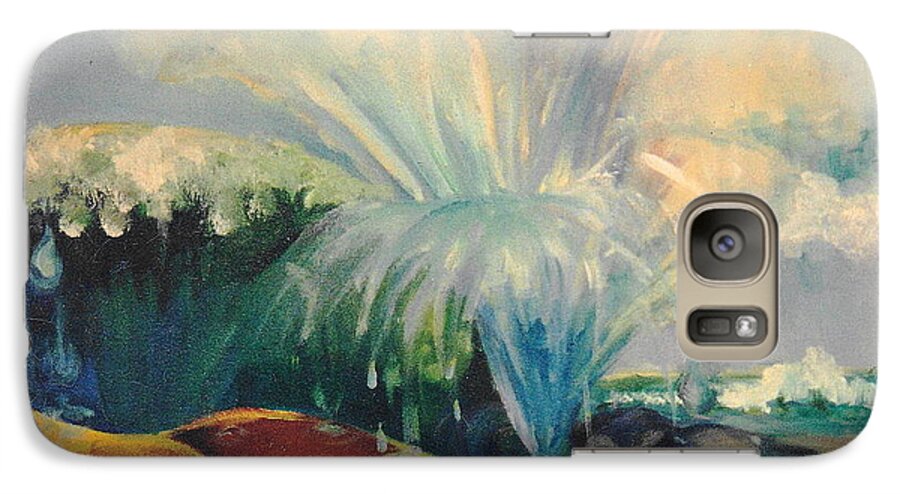 Figure Galaxy S7 Case featuring the painting Inside Mommy's Waters by Daun Soden-Greene