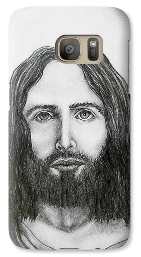 Michael Galaxy S7 Case featuring the drawing Jesus Christ by Michael TMAD Finney