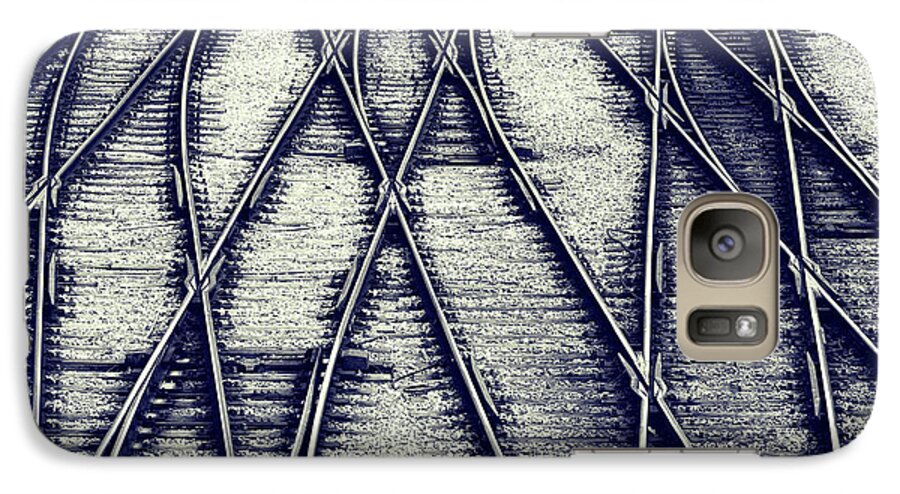 Railway Galaxy S7 Case featuring the photograph Journey Marks by Wayne Sherriff