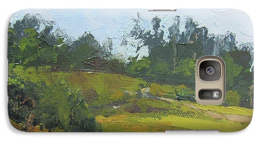 Landscape Galaxy S7 Case featuring the painting Kenilworth Hills Queensland Australia by Chris Hobel