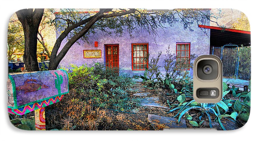 Homes Galaxy S7 Case featuring the photograph La Casa Lila by Barbara Manis