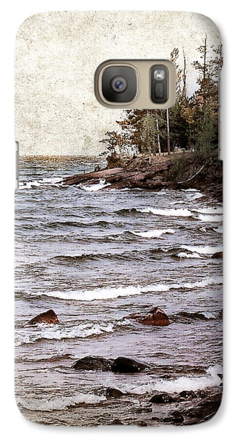 Lake Galaxy S7 Case featuring the photograph Lake Superior Waves by Phil Perkins
