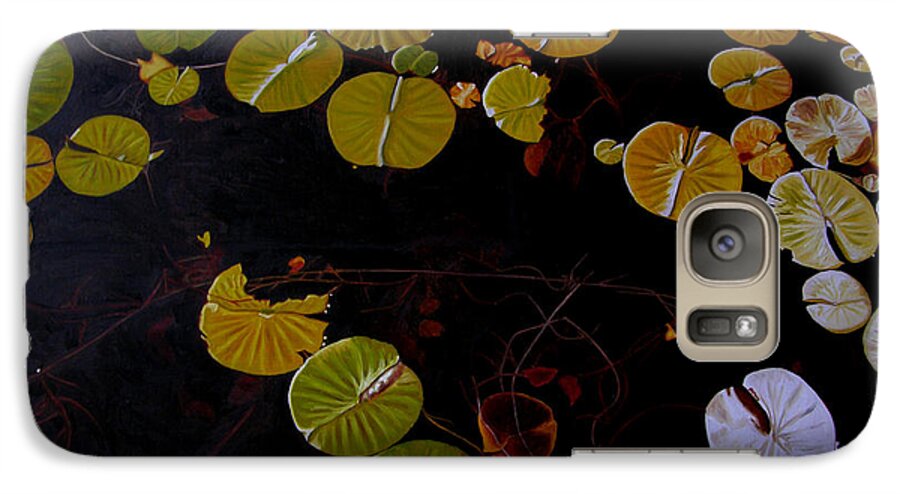 Water Galaxy S7 Case featuring the painting Lake Washington Lilypad 8 by Thu Nguyen