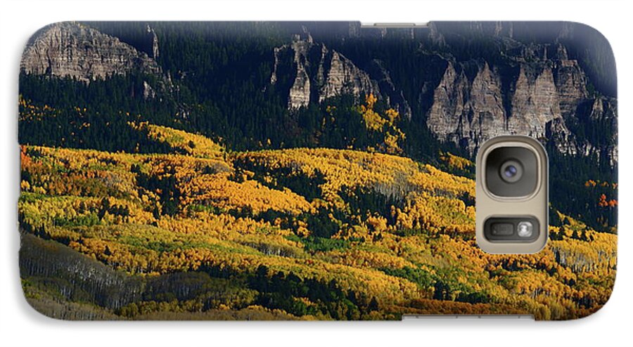 Silver Galaxy S7 Case featuring the photograph Late afternoon light on aspen groves at Silver Jack Colorado by Jetson Nguyen