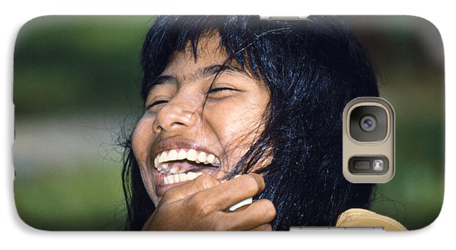 Girl Galaxy S7 Case featuring the photograph Laughing Out Loud by Heiko Koehrer-Wagner