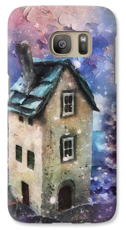 Lavender Hill Galaxy S7 Case featuring the painting Lavender Hill by Mo T